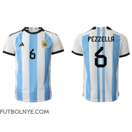 Camiseta Argentina German Pezzella #6 Primera Equipación Mundial 2022 manga corta